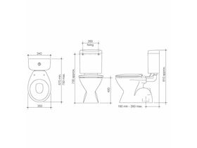 Stylus Prima Link S Trap Toilet Suite White (4 Star)