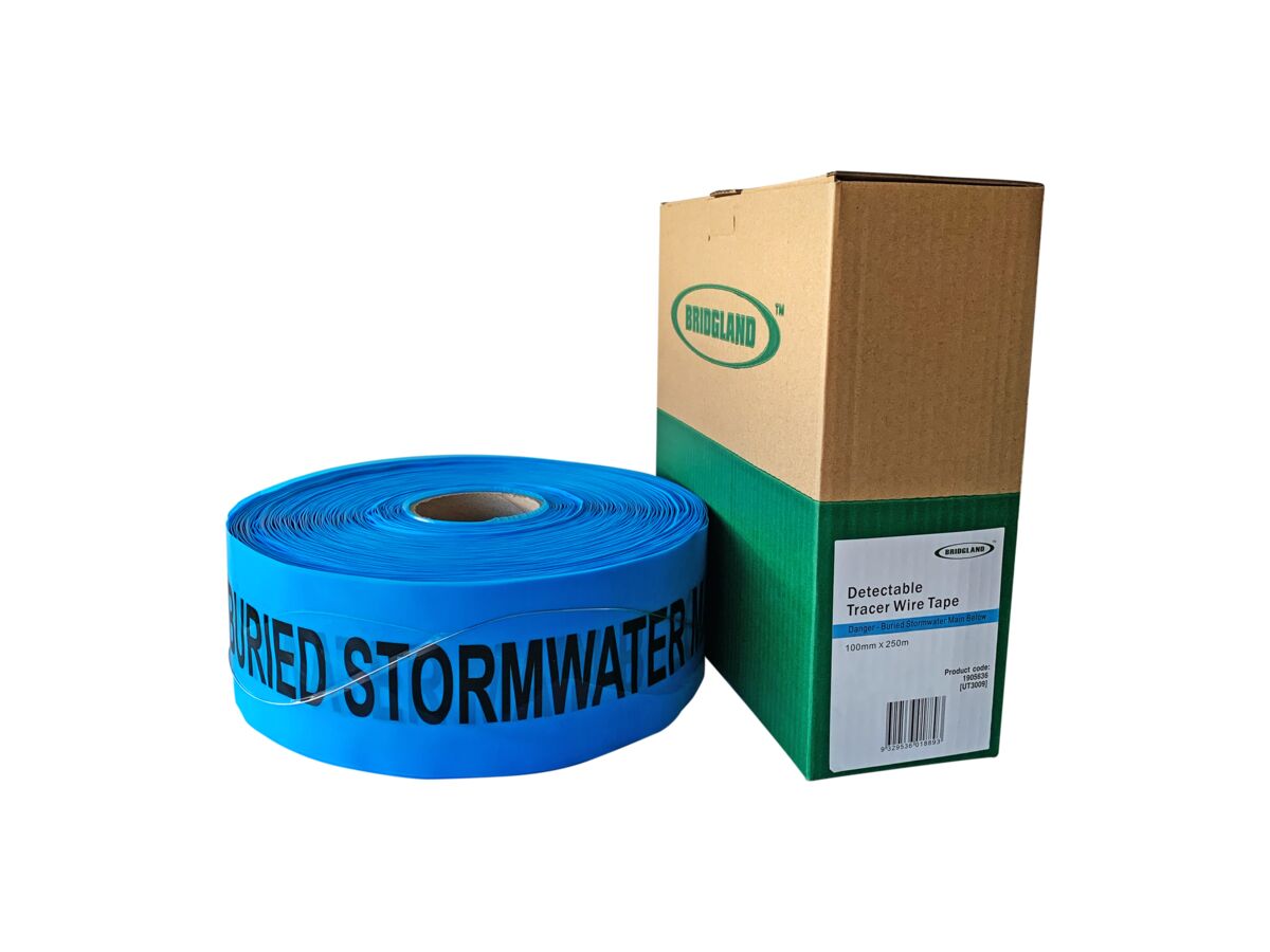 Bl Detectable Tape Stormwater 100mm x 250mtr