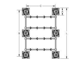 Caddy Pyramid Support Kit - 6 Bases
