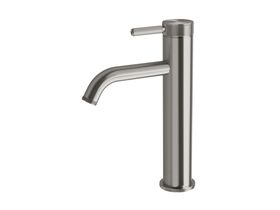 Hero - Milli Etch Medium Height Basin Mixer Tap Brushed Gunmetal (6 Star)