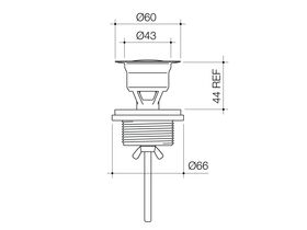 Caroma Pop-Up Plug and Waste Gunmetal