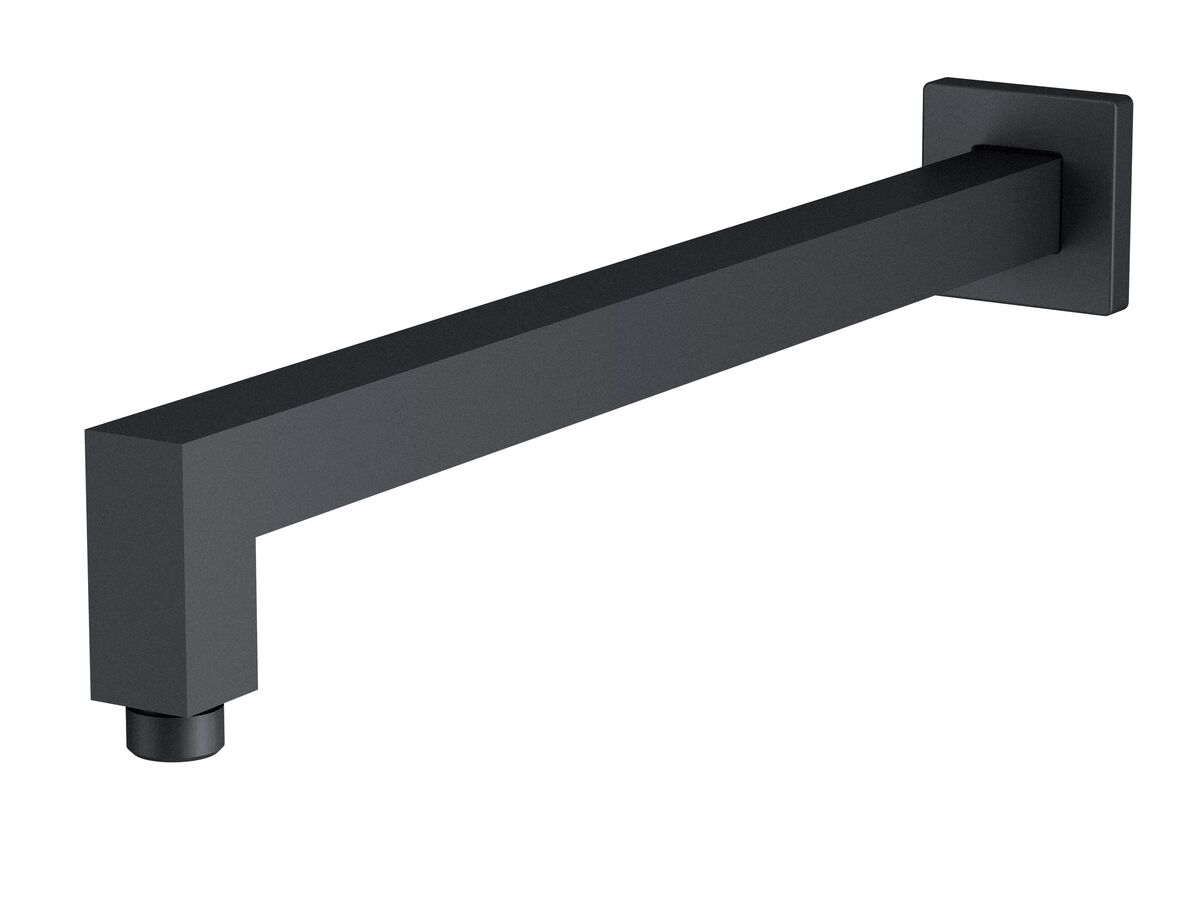 Mizu Bloc Wall Straight Shower Arm Only 385mm Matte Black from Reece