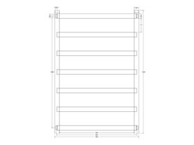 Milli Edge MK2 Heated Towel Rail 900mm x 1320mm Polished Stainless Steel