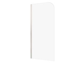 Hero - Kado Lux Frameless Curved Panel with Wall Channel Clear Glass 1000mm Brushed Nickel