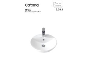 Technical Guide - Caroma Orbis Inset Basin with Overflow 1 Taphole White