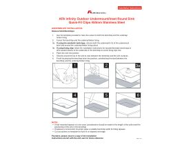 Installation Instructions - AFA Infinity Outdoor Undermount/Inset Round Sink No Taphole with Quick-Fit Clips 450mm Stainless Steel