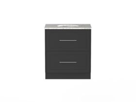Kado Lux 750mm Vanity Unit with Kick Caesarstone Centre Bowl 2 Drawers (No Basin)