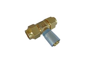 Buteline Inline Copper-PB Brass Tee 15mm