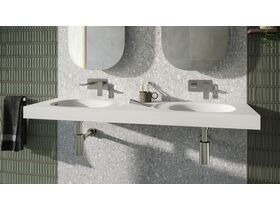 Milli Zato Basin Wall Mixer Set Brushed Nickel