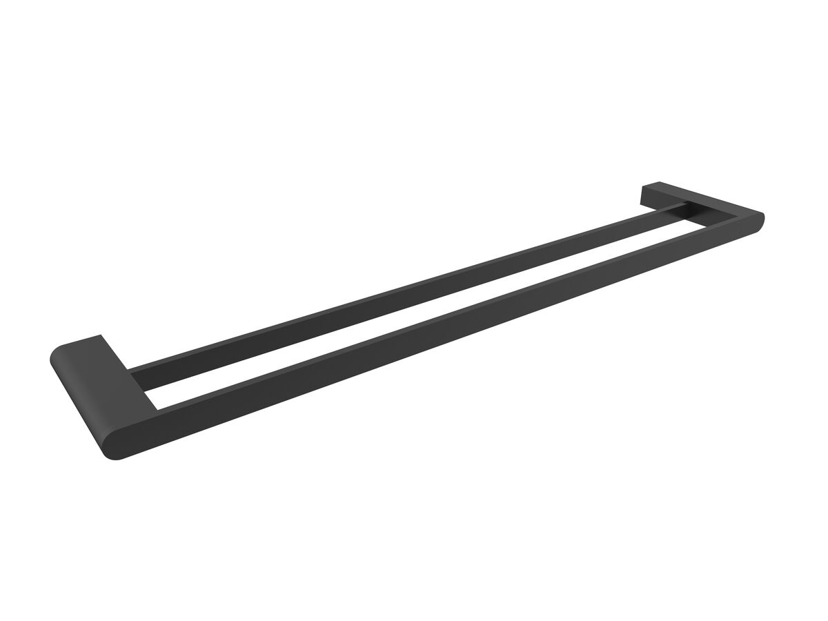 Mizu Soothe Double Towel Rail 600mm Matte Black from Reece