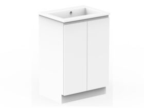 Posh Domaine Conventional 600mm Floor Mounted Vanity Unit Cast Marble Top