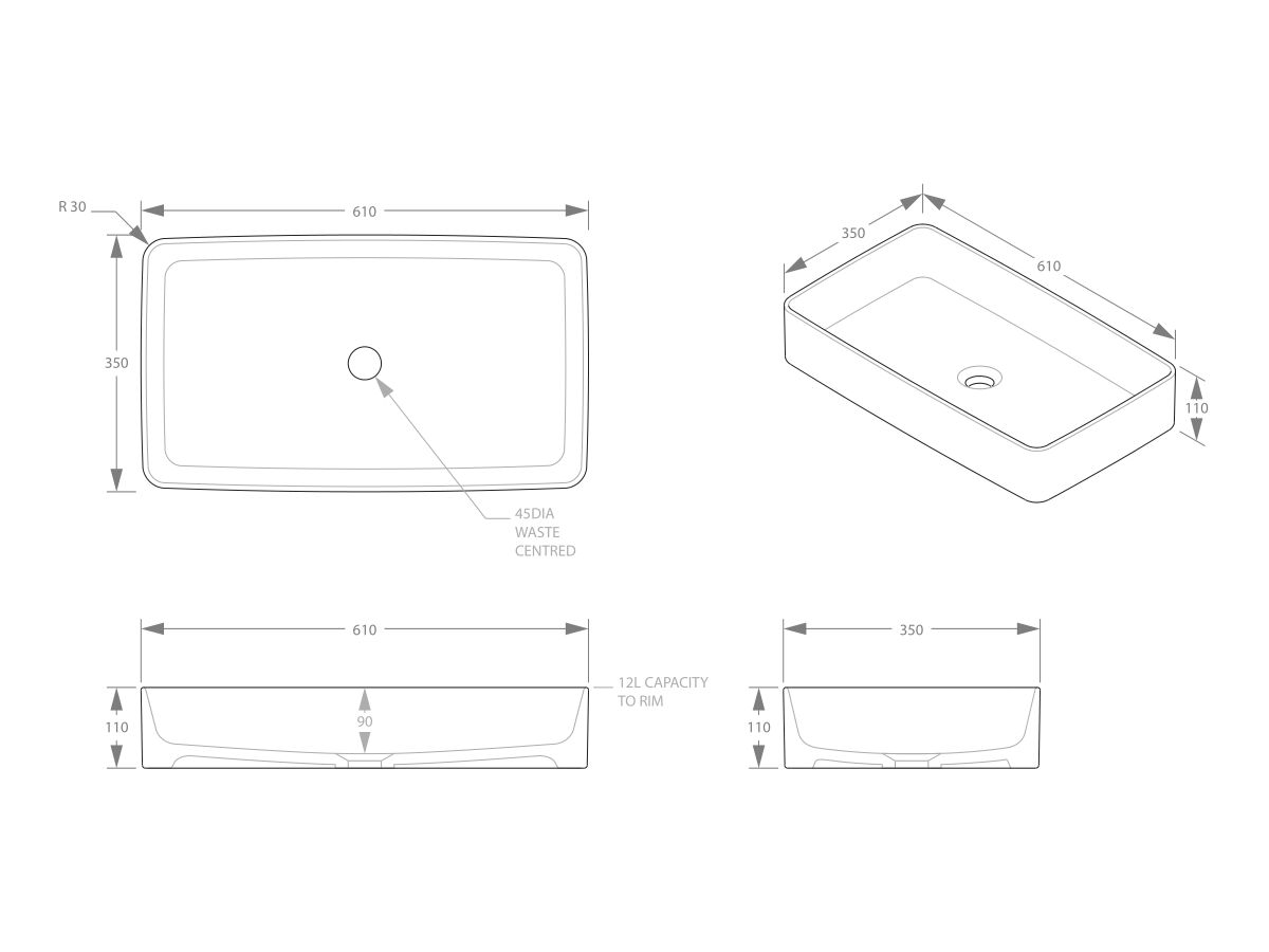 ADP Lino Above Counter Basin