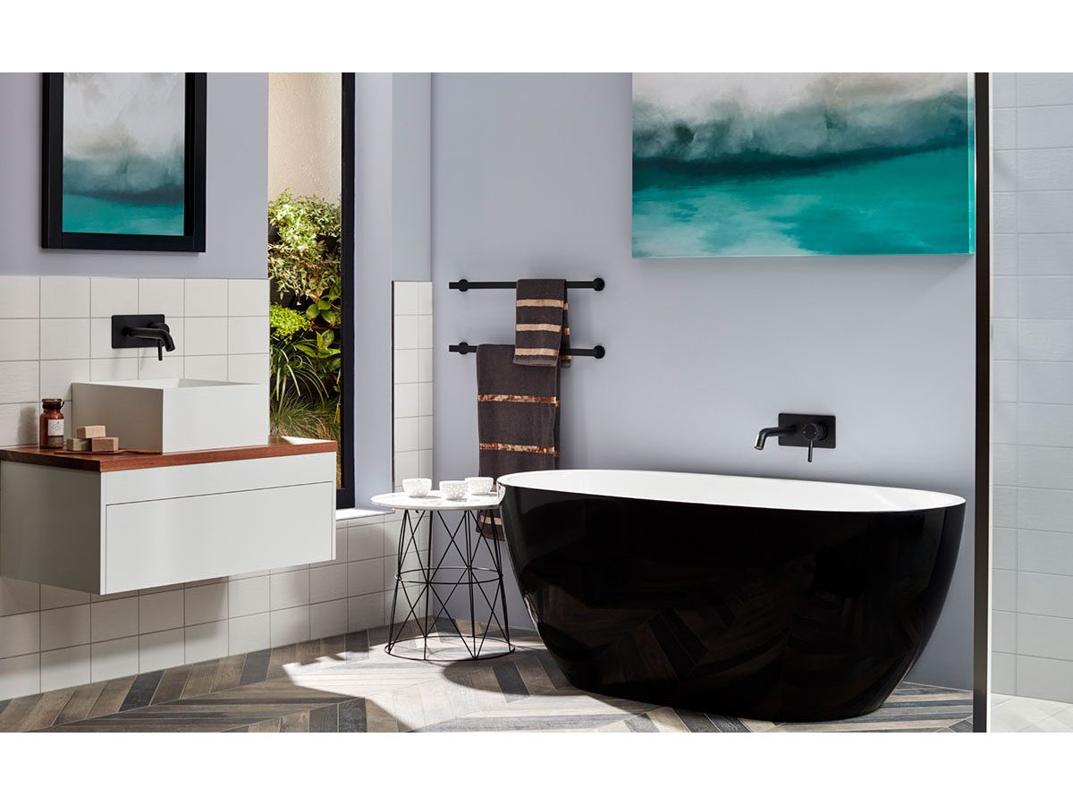 Rifco Acqua 900mm Wall Hung Vanity Unit Tasmanian Oak Timber Top from Reece