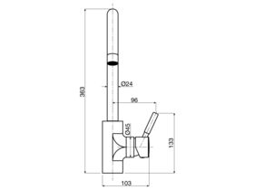 Mizu Drift Gooseneck Sink Mixer Matte Black (4 Star)