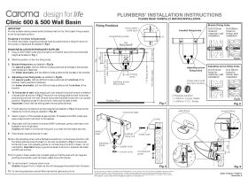 Installation Instructions - Caroma Clinic Wall Basin without Overflow No Taphole 600mm White