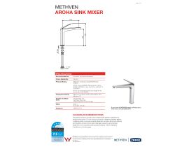 Technical Guide - Methven Aroha Sink Mixer Chrome (4 Star)