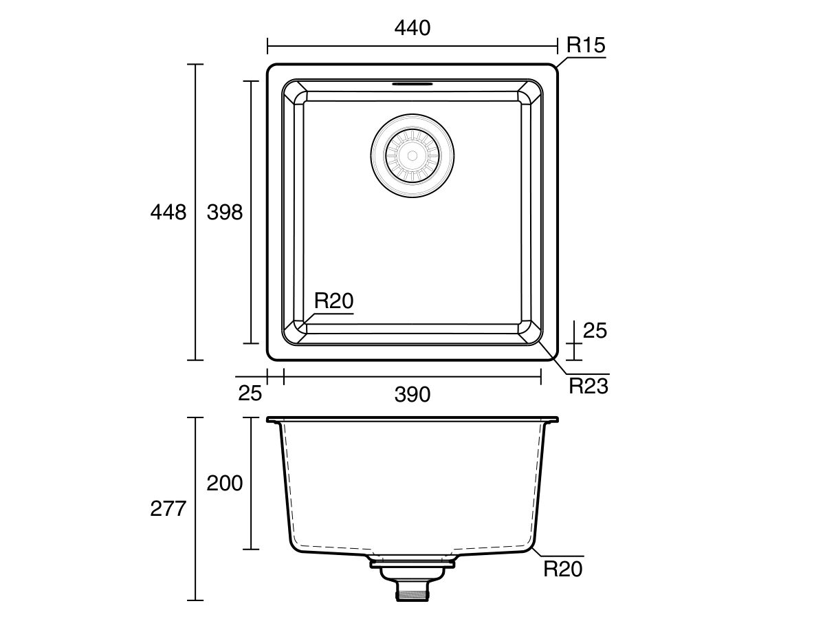 Franke City Fragranite Single Bowl 390mm Undermount Sink Onyx from Reece