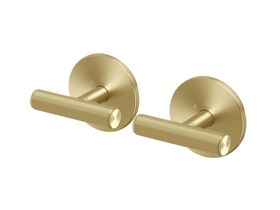 Hero - Milli Etch Progressive Dual Mixer Tap System with Round Backplate Brushed Gold