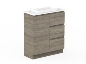 Posh Domaine Plus Ensuite 750 Floor Mount Vanity Unit Caesarstone Top