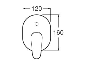 Roca Logica-N Shower Mixer with Diverter Chrome