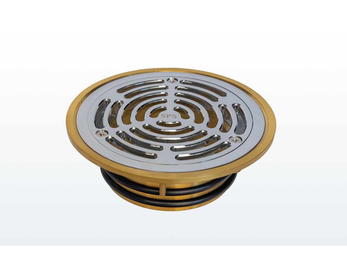 Vinyl Floor Waste PVC 100mm Chrome Complete from Reece