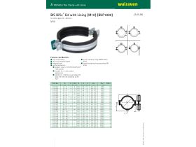 Specification Sheet - Walraven Bifix G2 Pipe Clip Black M10