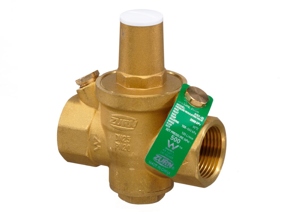 Zurn ZPR Pressure Reduction Valve 25mm Adjustable Set to 500kPa from Reece