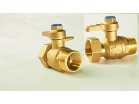 25mm Water Meter Lockable Ball Valve BSP 1" with Integrated Meter Nut