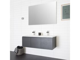 ADP Bayo Vanity Unit Wall Hung 3 Drawer 1 Internal Drawer Double Bowl 2 Taphole 1200mm