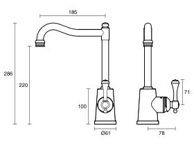 Kado Era English Sink Mixer Large