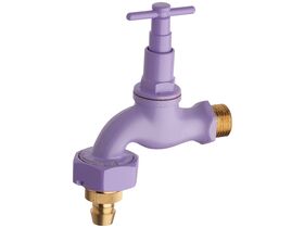 Bib Hose Vandal Proof Lilac with Hose Adaptor 15mm