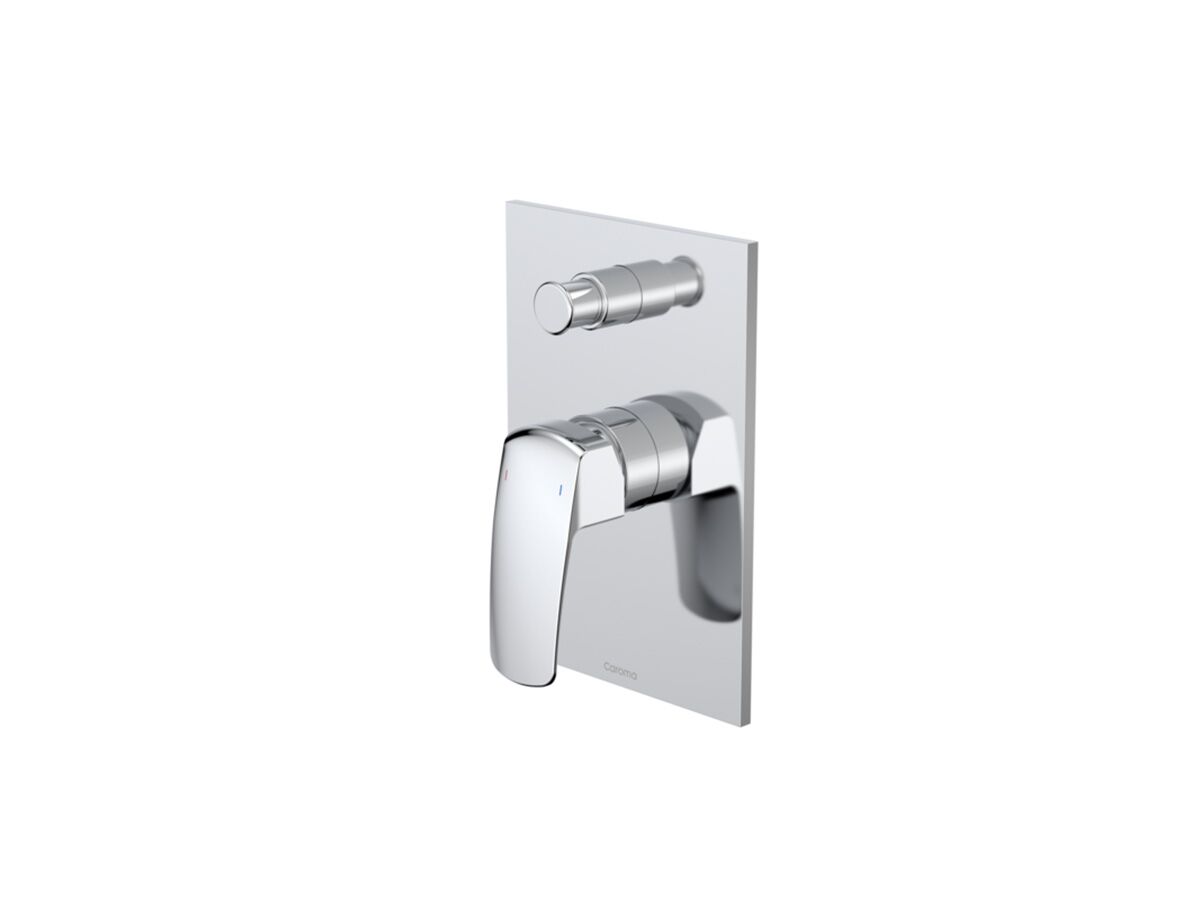 Caroma Pillar Bath / Shower Mixer Tap with Diverter Chrome from Reece