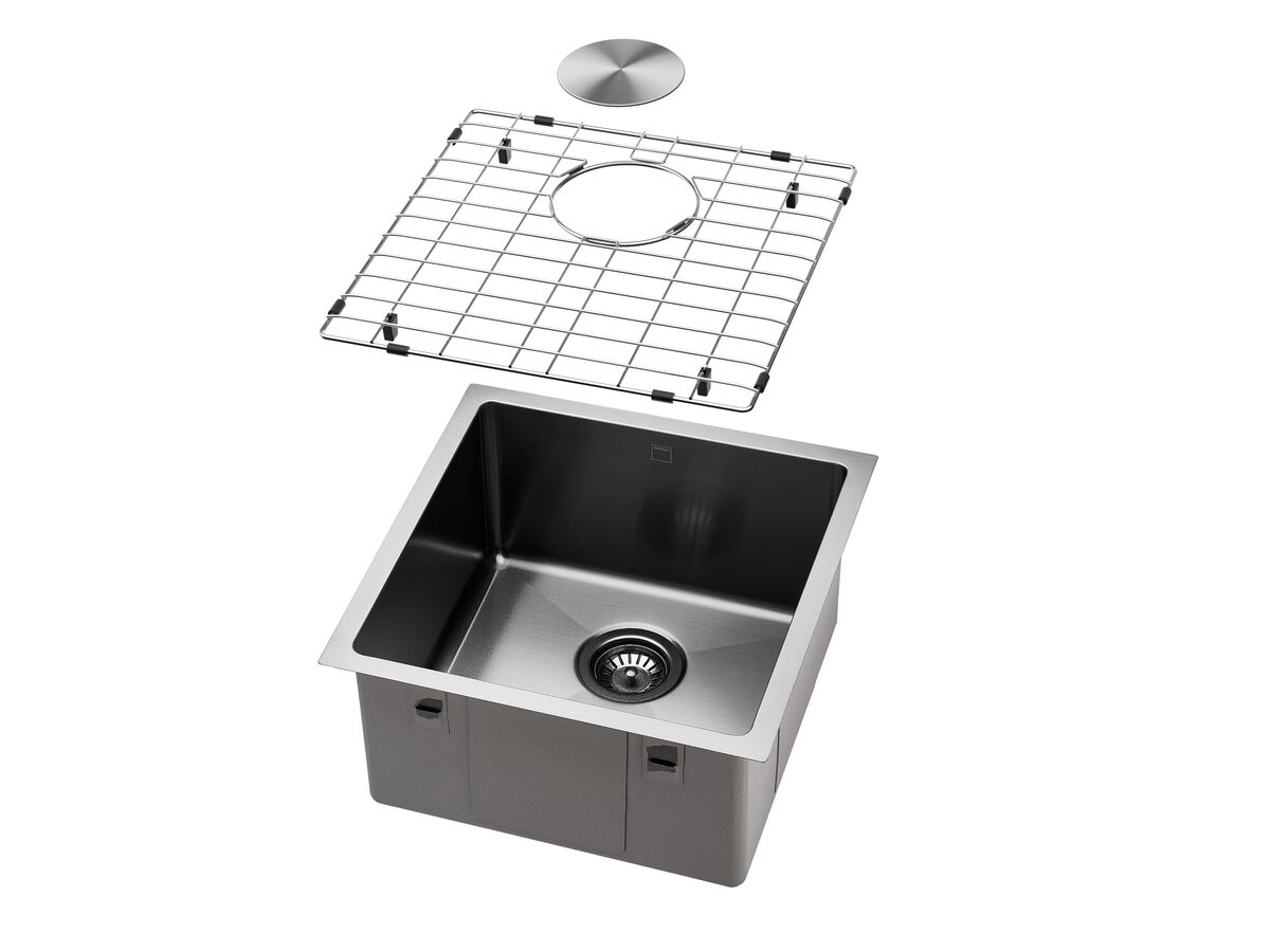 Supporting Image 02 - Memo Zenna Single Bowl Sink Stainless Steel Nanoplated Gunmetal