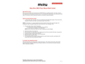Installation Instructions - Mizu Bloc MK2 Floor Mount Bath Outlet