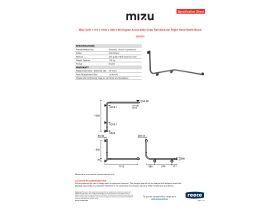 Specification Sheet - Mizu Drift 1110 x 1030 x 600 x 90 Degree Accessible Grab Rail Modular Right Hand Matte Black