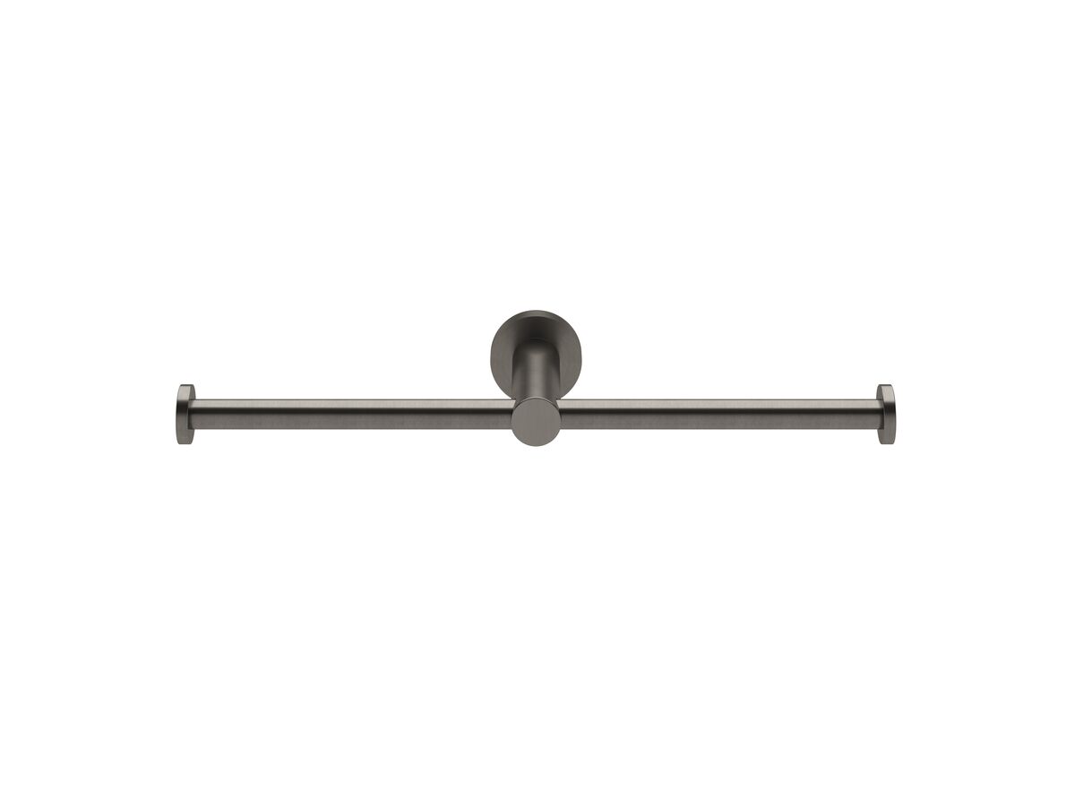 Milli Pure Double Toilet Roll Holder Brushed Gunmetal