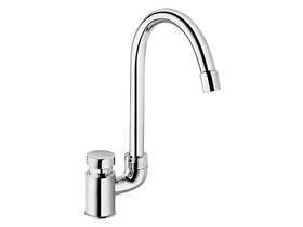 RBA Gooseneck Self Closing Tap Chrome (6 Star)