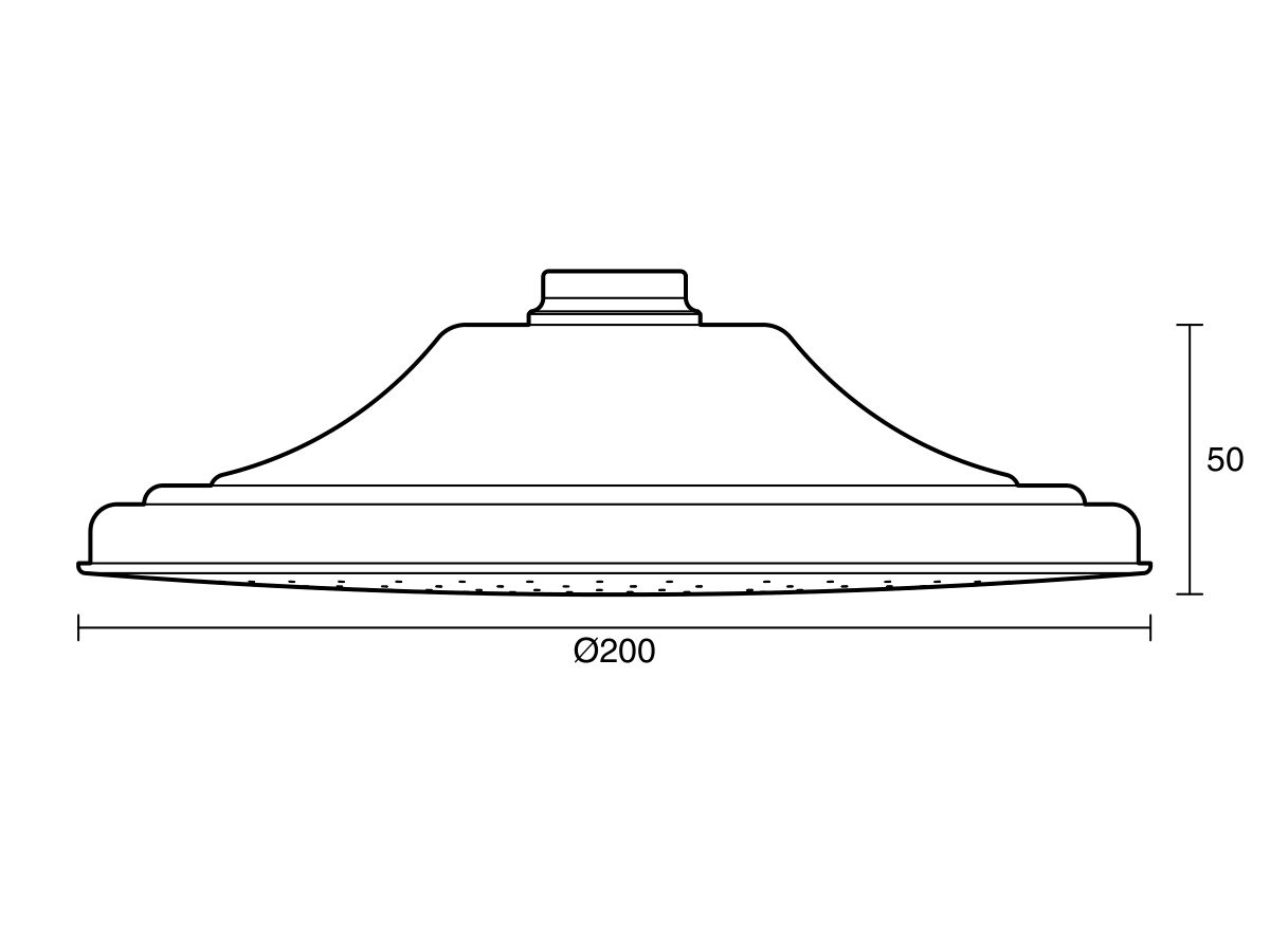 Kado Era Shower Rose Only 200mm Chrome (4 Star) from Reece