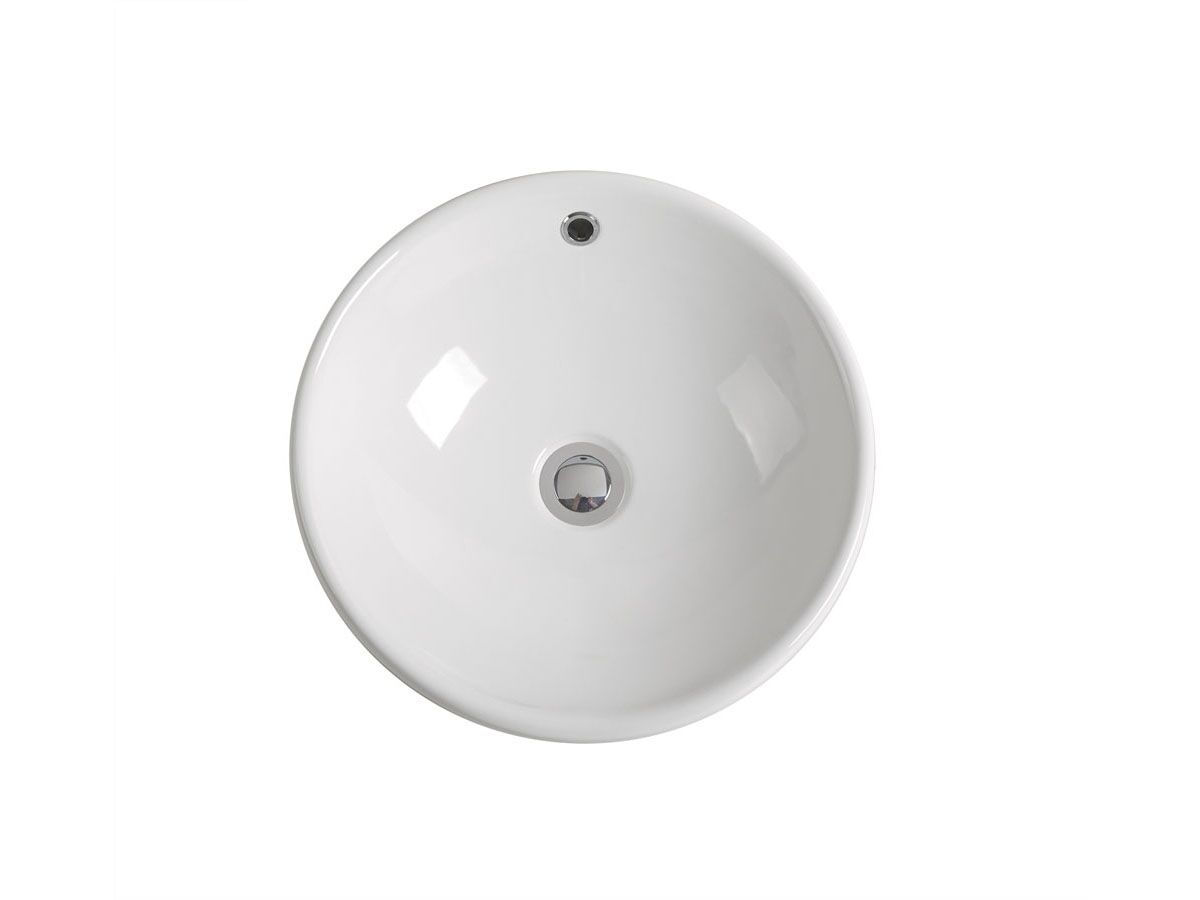 Mizu Drift Semi-Recessed Basin 430mm 0 Taphole White
