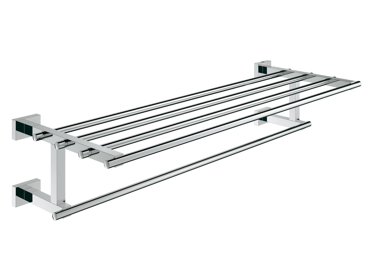 GROHE Essentials Cube Accessories MultiTowel Rack 600mm Chrome from Reece