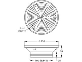 Stainless Steel Cleanout Round PVC/HDPE/CU 150mm x 100mm