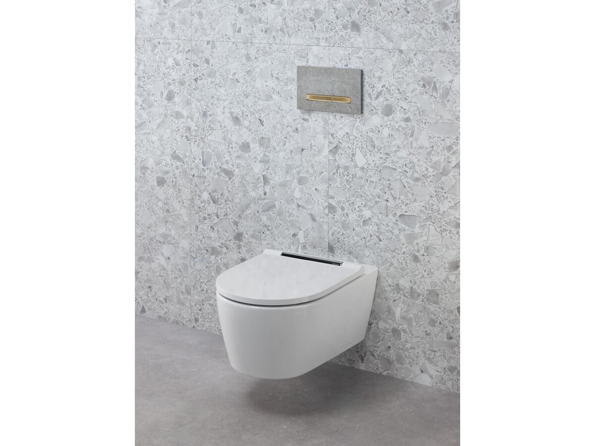 Geberit Sigma 50 Dual Flush Button Concrete Look / Brass