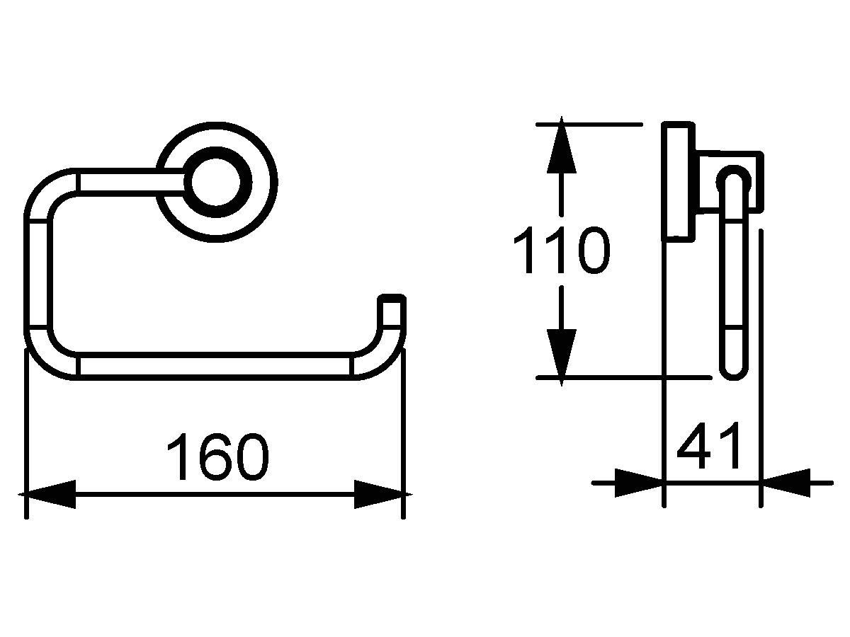 Sonia Tecno Toilet Roll Holder/ Towel Ring Open Chrome from Reece
