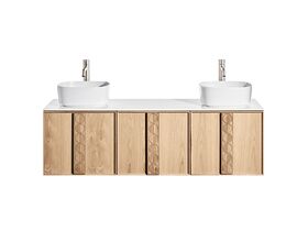ISSY Adorn Above Counter or Semi Inset Wall Hung Vanity Unit with Three Drawers & Internal Shelves with Grande Handle 83