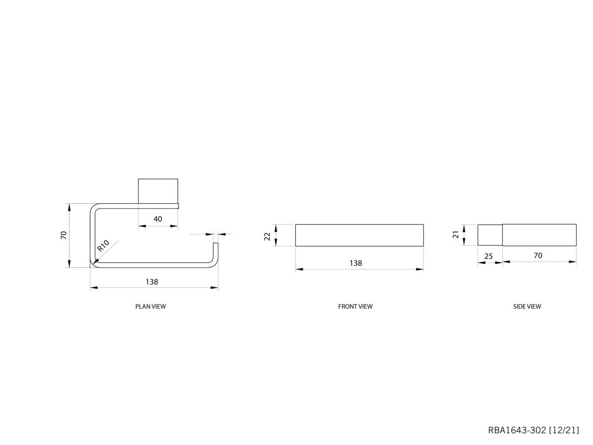 Aska Toilet Roll Holder #1 Matte Black