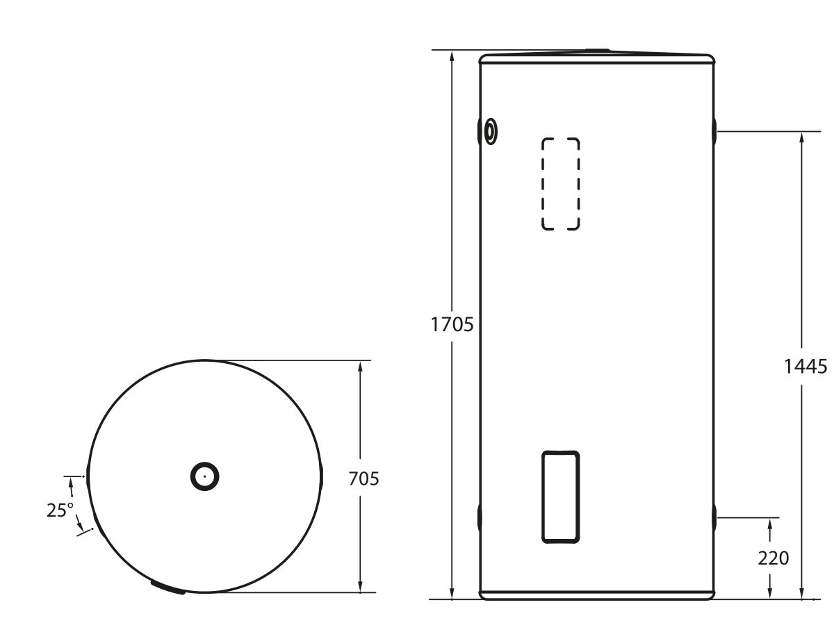 Thermann 400L 4.8kW Twin Element Electric Hot Water System from Reece