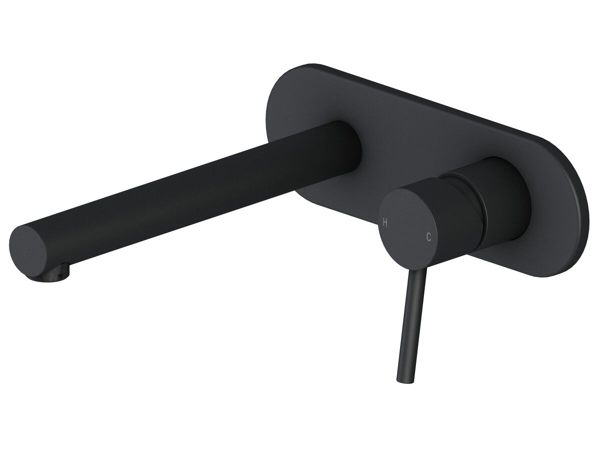 Mizu Drift MK2 Wall Bath Mixer Tap Set 200mm Matte Black