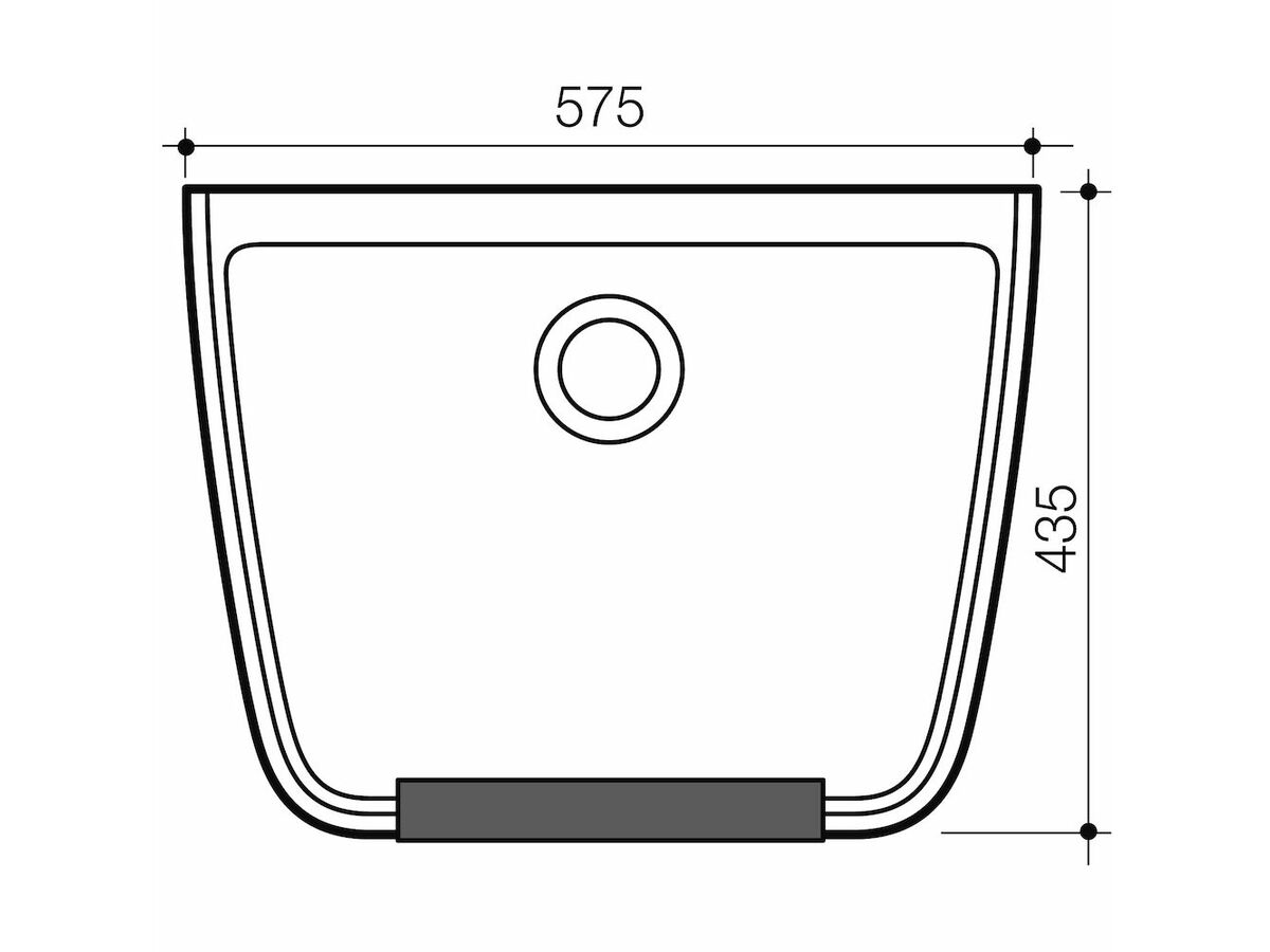 Caroma Cleaners Sink Only 580 x 435mm White