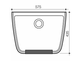 Caroma Cleaners Sink Only 580 x 435mm White