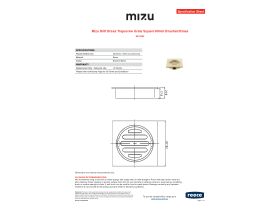 Specification Sheet - Mizu Drift Brass Trapscrew Grate Square 80mm Brushed Brass